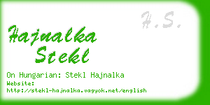 hajnalka stekl business card